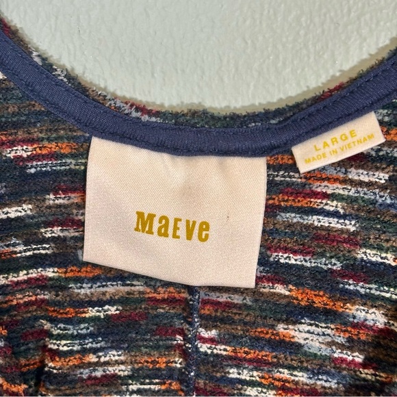 Anthropologie Maeve Knit Mini Jumper Dress-Multicolor Space Dye-Women Large - Picture 5 of 6